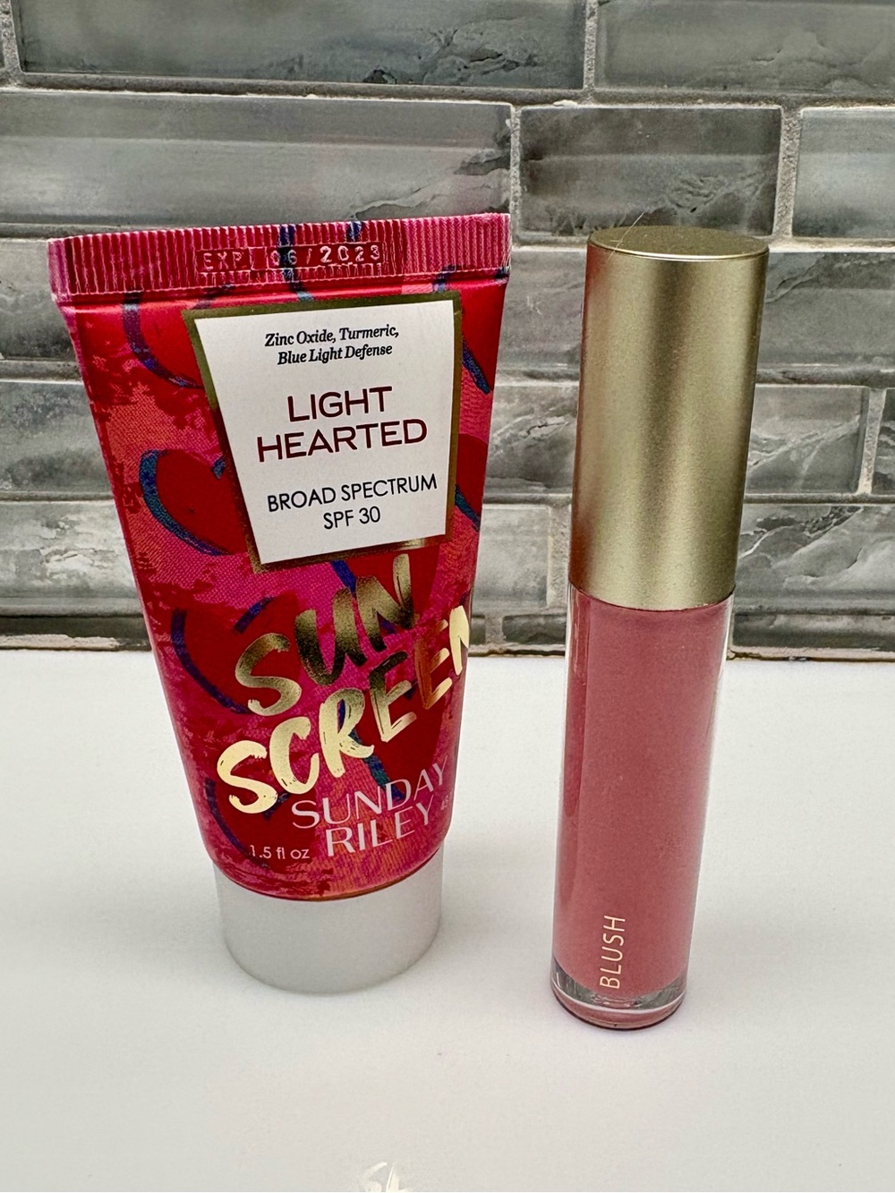 Sunday Riley Light Hearted SPF 30 Sun Screen 1.5 fl + Pink Blush Enchante. New